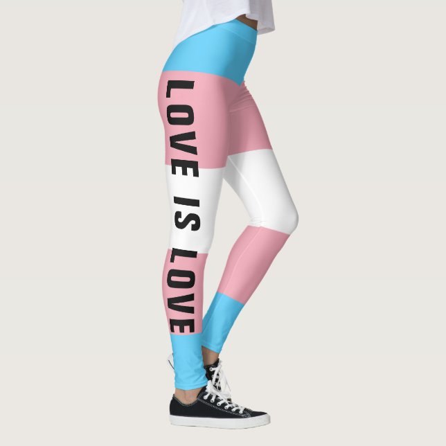 Flag für benutzerdefiniertes LGBT-Rainbow-Transgen Leggings (Rechts)