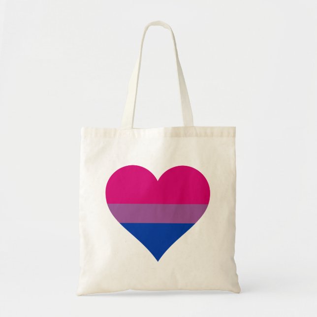 Flag für Bisexual-Herz-LGBTQ Tragetasche (Vorne)