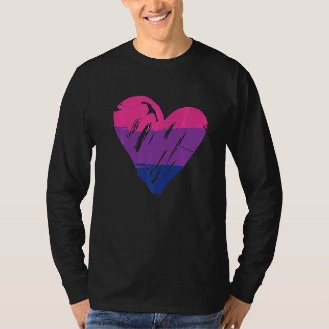 Flag für Bisexual-Stolz T-Shirt (Vorderseite)