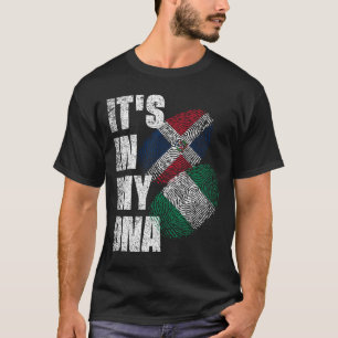 Flag für das dominikanische und nigerianische DNA- T-Shirt