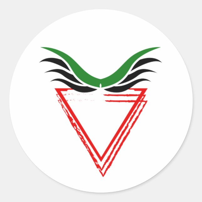 Flag für das freie Palästinafeld Runder Aufkleber (Vorderseite)