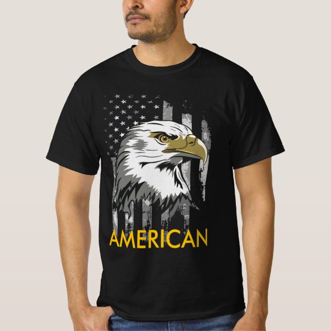 Flag für das Logo von American Patriots Eagle T-Shirt (Vorderseite)