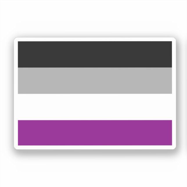 Flag für den asexuellen Stolz Aufkleber (Vorderseite)