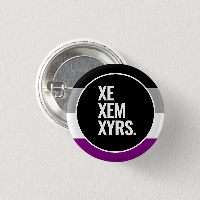 Flag für den asexuellen Stolz Button (Vorne & Hinten)