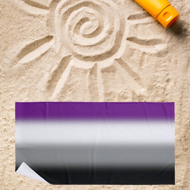Flag für den asexuellen Stolz - farbenfrohe ACE-Ma Strandtuch (Von Creator hochgeladen)