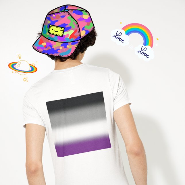 Flag für den asexuellen Stolz - farbenfrohe ACE-Ma T-Shirt (Von Creator hochgeladen)