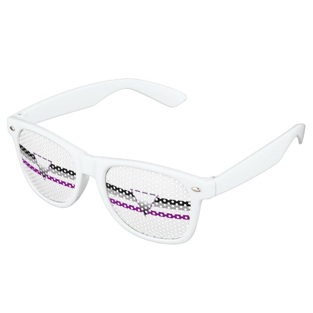 Flag für den asexuellen Stolz Partybrille (Schrägansicht)