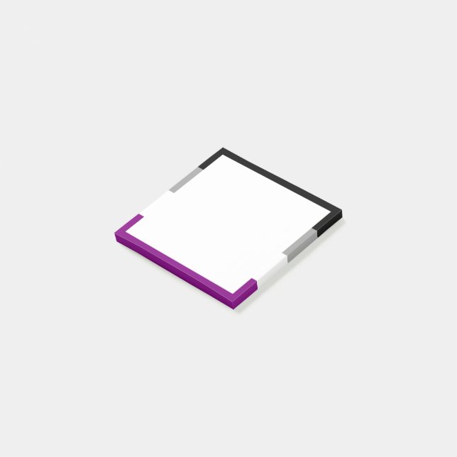 Flag für den asexuellen Stolz Post-it Klebezettel (angewinkelt)