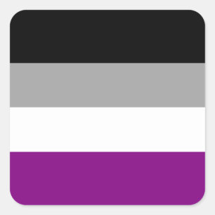 Flag für den asexuellen Stolz Quadratischer Aufkleber