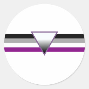Flag für den asexuellen Stolz Runder Aufkleber