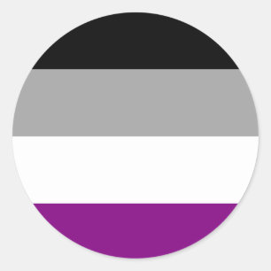 Flag für den asexuellen Stolz Runder Aufkleber