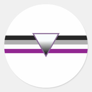 Flag für den asexuellen Stolz Runder Aufkleber