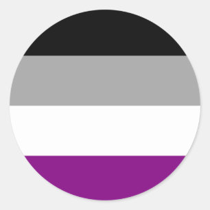 Flag für den asexuellen Stolz Runder Aufkleber
