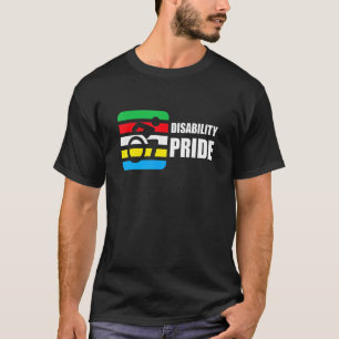 Flag für den Behindertenstand Juli Unterstützung M T-Shirt