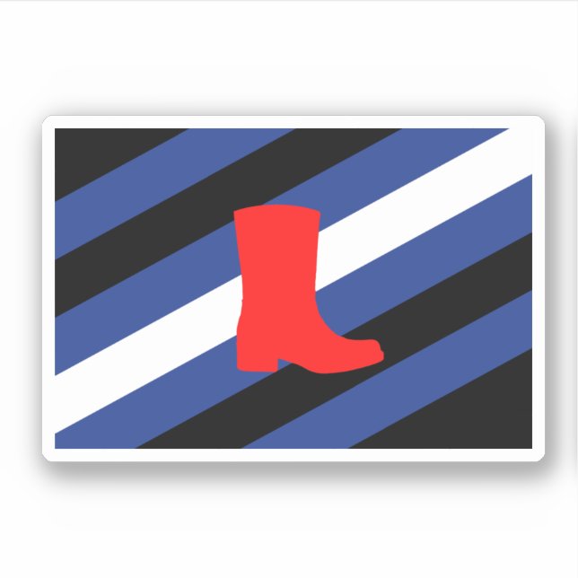 Flag für den Boot-Pride Aufkleber (Vorderseite)