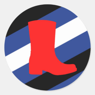 Flag für den Boot-Pride Runder Aufkleber