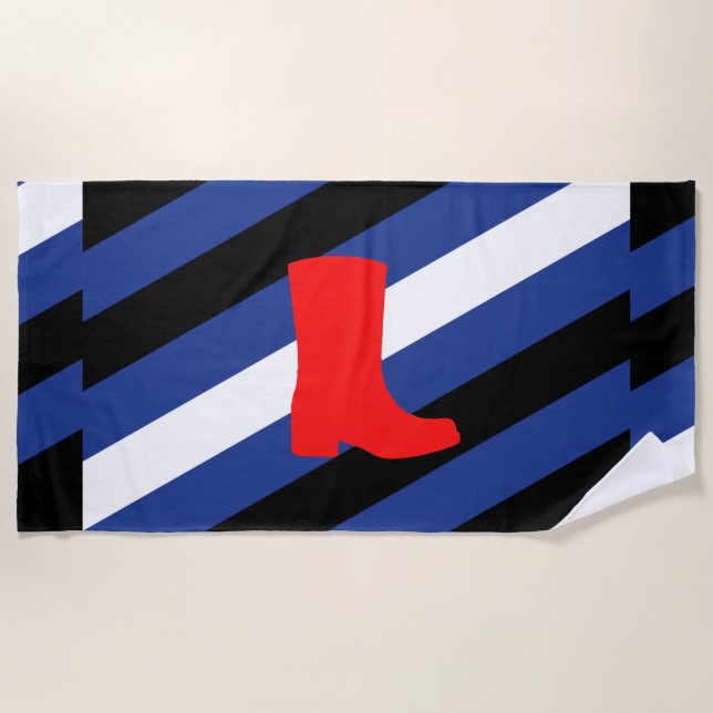 Flag für den Boot-Pride Strandtuch (Vorderseite)