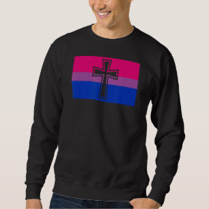 Flag für den christlichen LGBTQ-Allrosen-Gay-Bisex Sweatshirt