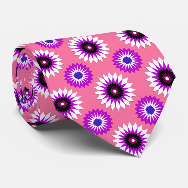 Flag für den Geschlechtsfluss/rosa Blume Krawatte (Gerollt)