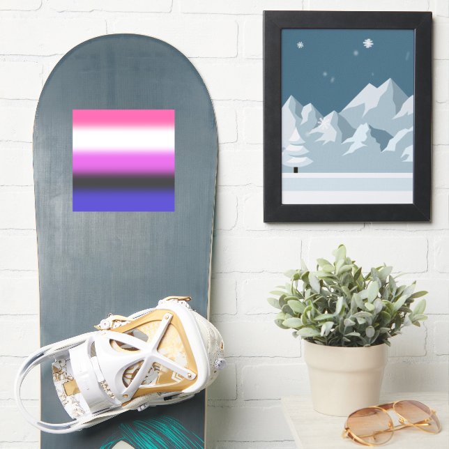 Flag für den Gradient Genderfluid - Flag für Gende Aufkleber (Snowboard)