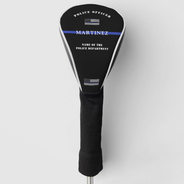 Flag für den Polizeibeamten der Thin Blue Line Golf Headcover (Vorderseite)