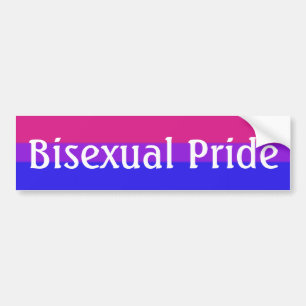Flag für die bisexuelle Schreibweise (Text) Autoaufkleber