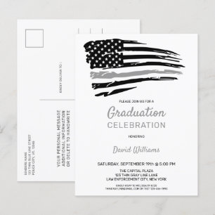 Flag für die Graduierungspartei America Ankündigungspostkarte