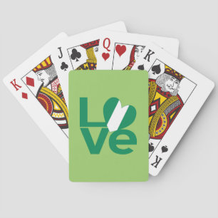 Flag für die grüne LIEBE Nigerias Spielkarten
