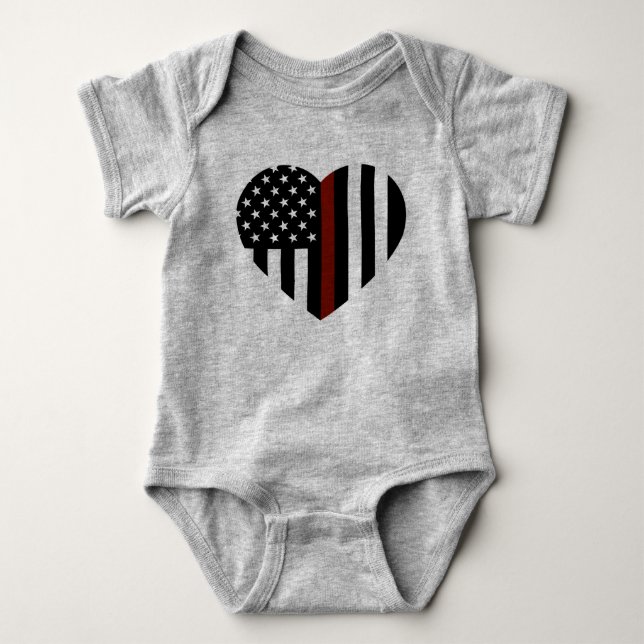 Flag für die rote Linie Baby Strampler (Vorderseite)