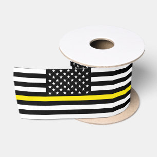 Flag für dünne gelbe Linie Satinband