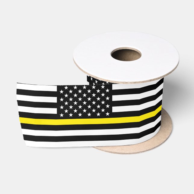 Flag für dünne gelbe Linie Satinband (Spule)