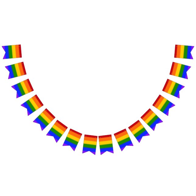Flag für Fallende Gay Pride v2 Wimpelkette (Alle)