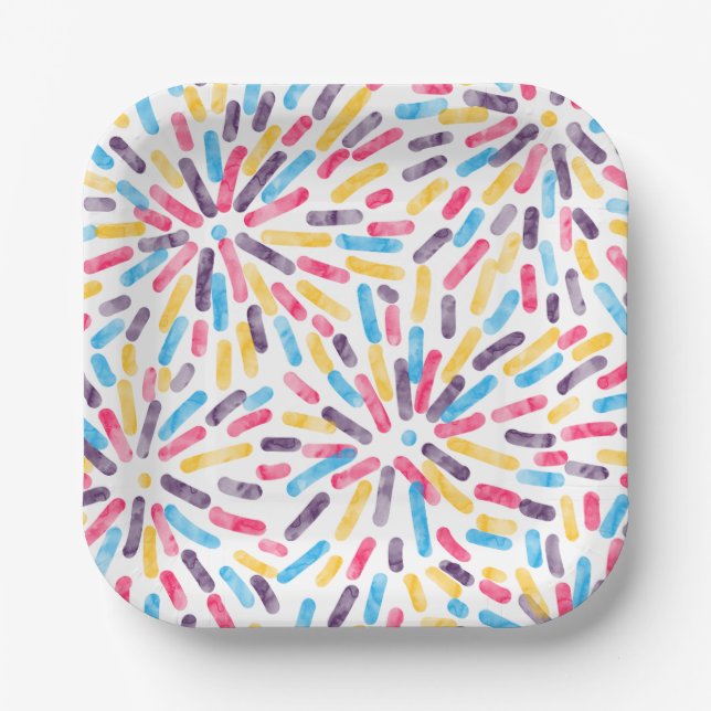 Flag für Feuerwerkskörper Abstrakt Polyamory Pappteller (Vorderseite)