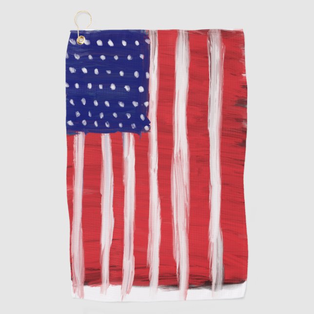 Flag für Folk Art Golfhandtuch (Vorderseite)