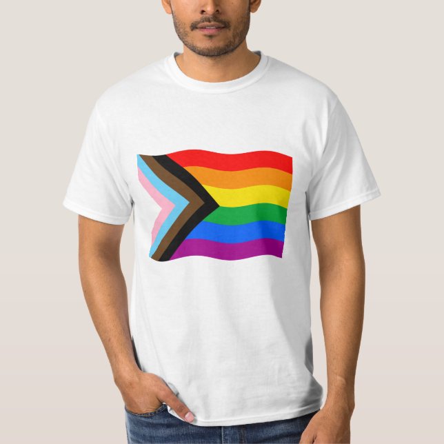 Flag für Fortschritt beim Wellenreiten T-Shirt (Vorderseite)