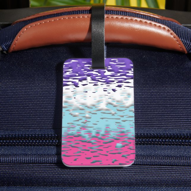 Flag für Funky Trippy Ripply Groovy Multisexual Pr Gepäckanhänger (Rückseite Insitu 4)