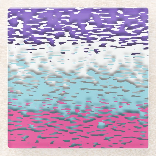 Flag für Funky Trippy Ripply Groovy Multisexual Pr Glasuntersetzer (Vorderseite)
