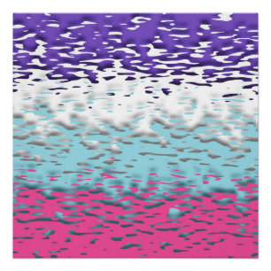 Flag für Funky Trippy Ripply Groovy Multisexual Pr Poster