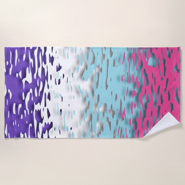 Flag für Funky Trippy Ripply Groovy Multisexual Pr Strandtuch (Vorderseite)