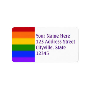 Flag für Gay Pride Adressaufkleber