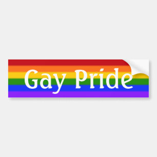 Flag für Gay Pride fallen (Text) Autoaufkleber