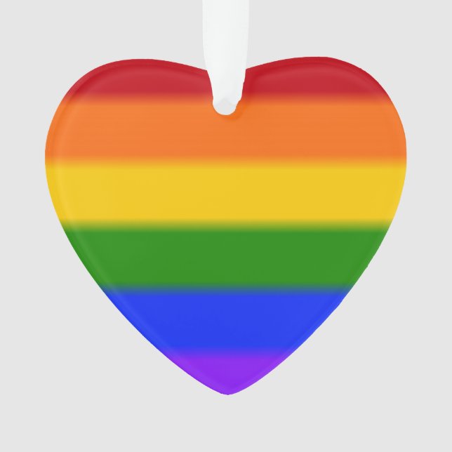 Flag für Gay Pride Ornament (Vorderseite)