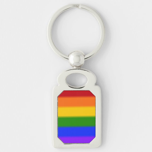 Flag für Gay Pride Schlüsselanhänger (Vorderseite)