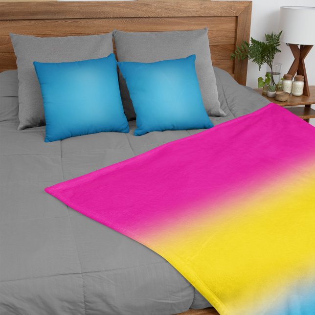 Flag für glänzende Pansexual-Stolz - farbenfrohe P Fleecedecke (Von Creator hochgeladen)