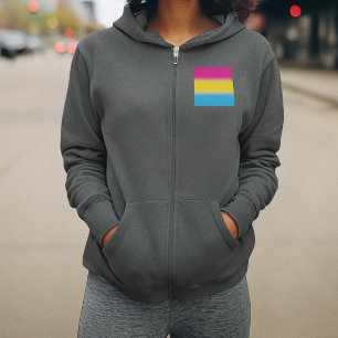 Flag für glänzende Pansexual-Stolz - farbenfrohe P Hoodie