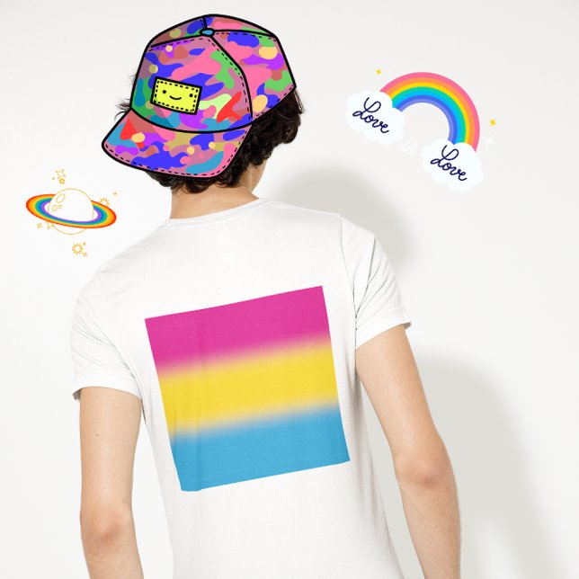 Flag für glänzende Pansexual-Stolz - farbenfrohe P T-Shirt (Von Creator hochgeladen)
