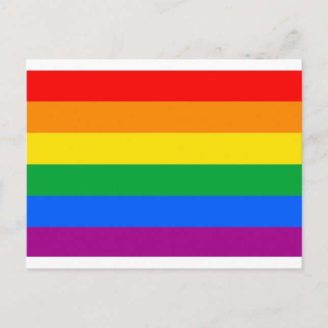 Flag für herkömmliche Gay Pride Postkarte (Vorderseite)