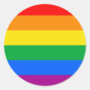 Flag für herkömmliche Gay Pride Runder Aufkleber