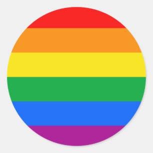 Flag für herkömmliche Gay Pride Runder Aufkleber