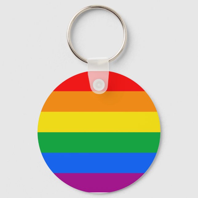 Flag für herkömmliche Gay Pride Schlüsselanhänger (Vorderseite)